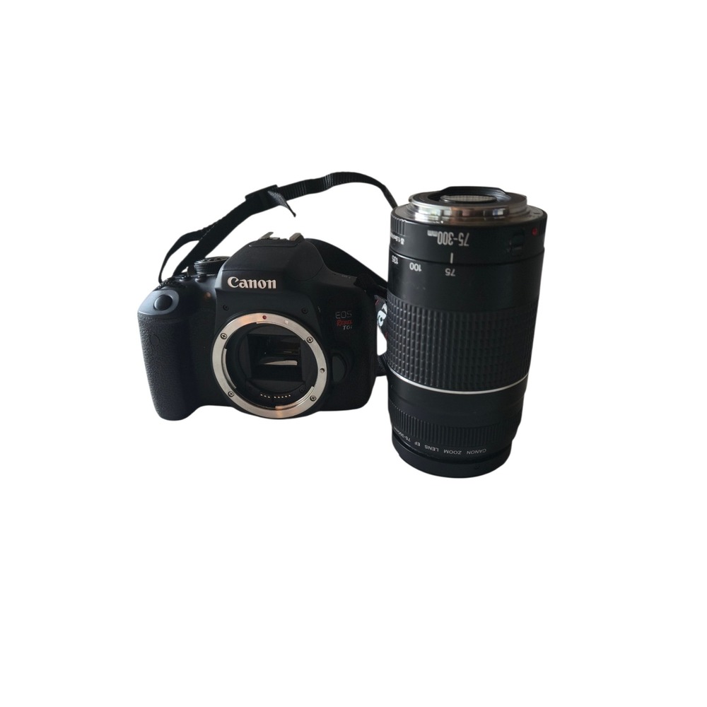 Canon EOS Rebel T6i DSLR Camera with EF 75-300mm f/4-5.6 III Zoom Lens Black - Picture 6 of 6